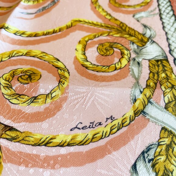 Vintage Hermès Silk Scarf "Jouvence" by Leïla Menchari - Picture 14 of 15